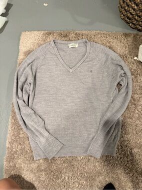 Dior Women's V-Neck Sweater in Light Gray